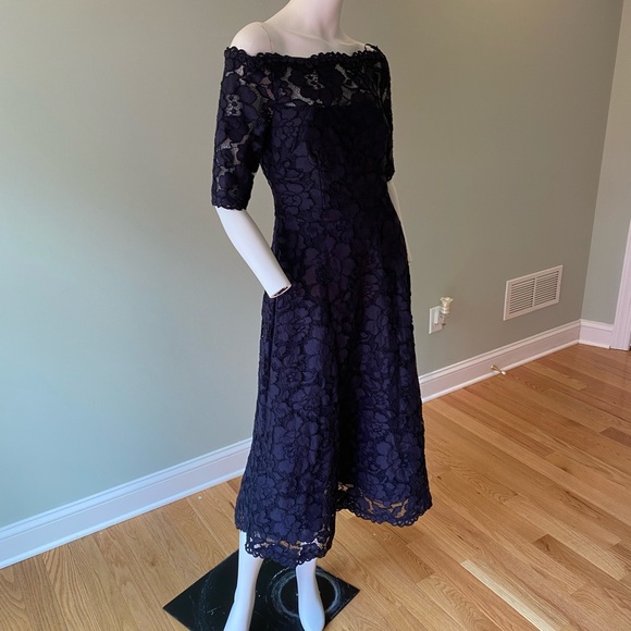 Teri Jon by Rickie Freeman Off Shoulder Dress. Size 6. $650. - Picture 6 of 11